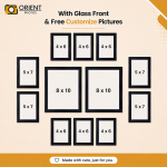Set of 11 Individual Wall Photo Frames - With Glass Front - Custom Photo Printing